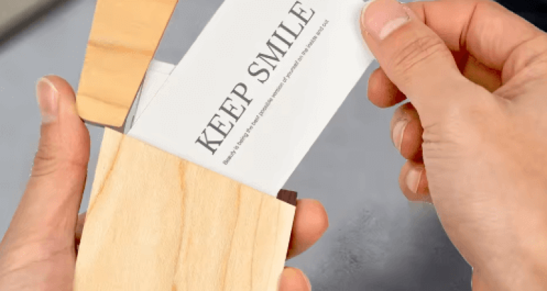 business card holder for printed business card
